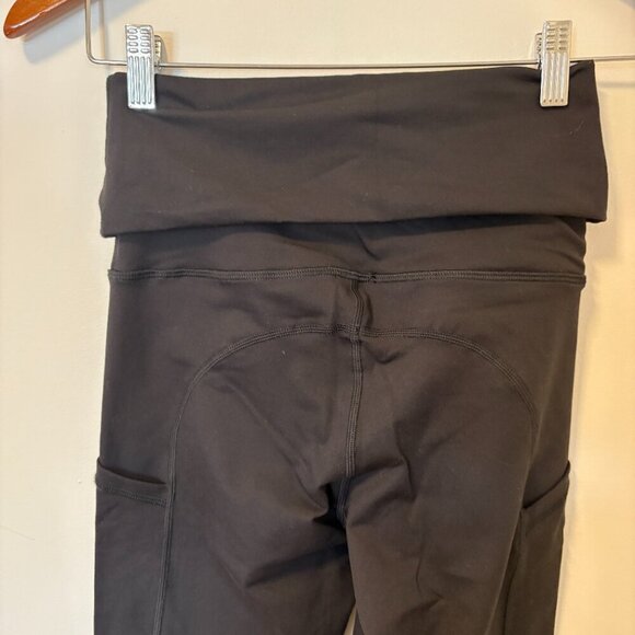 OFFLINE By Aerie The Hugger High Waisted Foldover Legging Black Size S pockets - Picture 8 of 13
